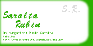 sarolta rubin business card